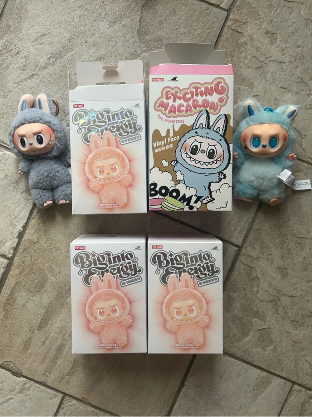 POP MART, Big Into Energy The Monsters, 2 NWT Boxed Labubu, and 2 Unboxed Labubu